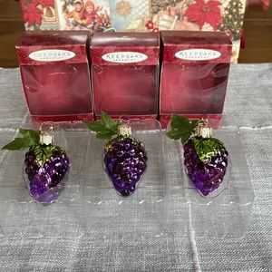 Hallmark hand blown glass ornaments.